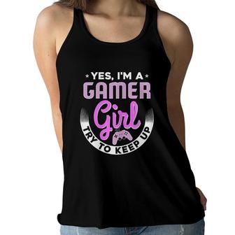 Gamer Girl Gift For Girl Gamer Women Flowy Tank | Mazezy