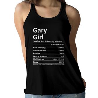 Gary Girl In Indiana Funny City Home Roots Usa Gift Women Flowy Tank | Mazezy