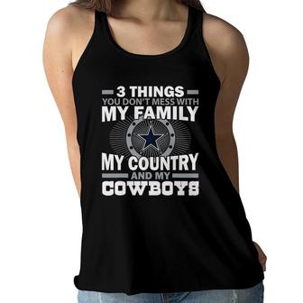 Gift Cowboy Flag Football Dallas Fans Women Flowy Tank | Mazezy UK