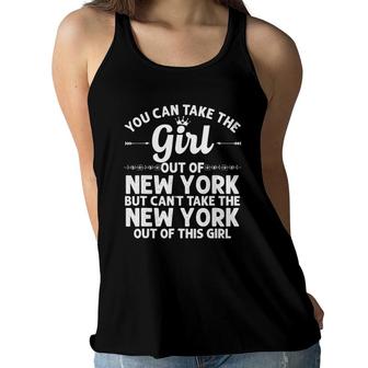 Girl Out Of New York Ny New York Gift Funny Home Roots Usa Women Flowy Tank | Mazezy