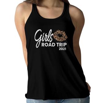 Girls Road Trip 2021 Vacation Weekend Cute Women Women Flowy Tank | Mazezy