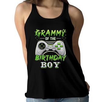 Grammy Of The Birthday Boy Matching Video Gamer Birthday Women Flowy Tank | Mazezy