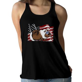 Guinea Pig American Flag 4Th Of July For Men Women Kid Women Flowy Tank | Mazezy