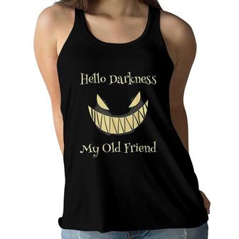 Hello Darkness My Old Friend Halloween Women Flowy Tank - Seseable