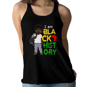 I Am Black History Kids Boys I Am African American Women Flowy Tank | Mazezy