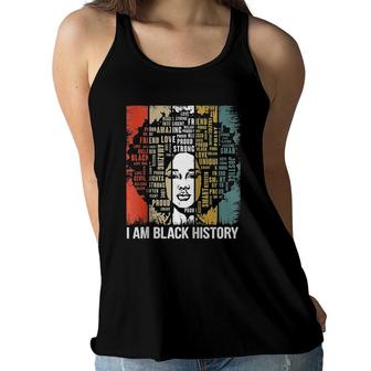 I Am Black History Month African Women Afro Girl Retro Raglan Baseball Tee Women Flowy Tank | Mazezy