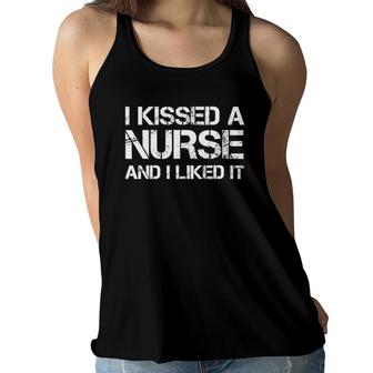 I Kissed A Nurse Cute Boyfriend Husband Women Flowy Tank | Mazezy