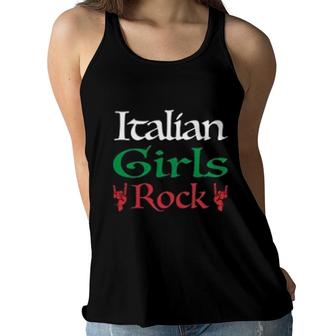 Italian Girls Rock Women Flowy Tank | Mazezy