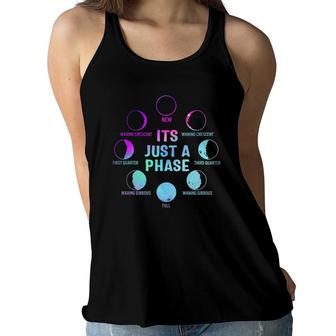 It's Just A Phase Celestial Moon Lunar Cycle Astronomy Kids Women Flowy Tank | Mazezy