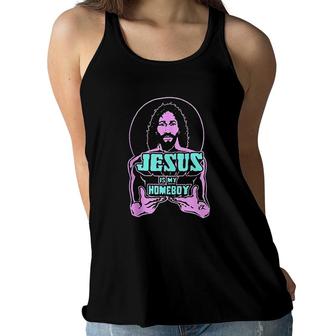 Jesus Is My Homeboy Women Flowy Tank | Mazezy