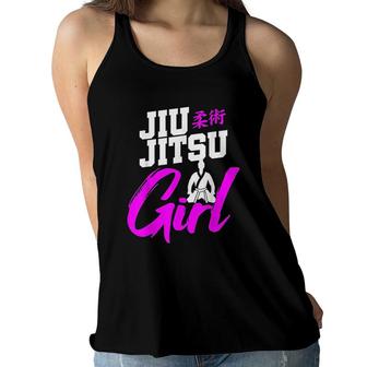 Jiu Jitsu Girl Brazilian Martial Art Women Flowy Tank | Mazezy