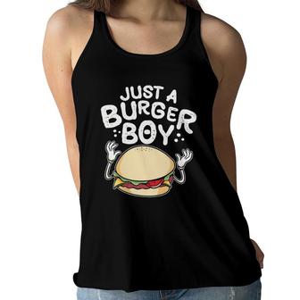 Just A Burger Boy, Hamburger Women And Cheeseburger Men Women Flowy Tank