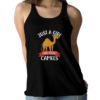 Just A Girl Who Loves Camels Women Flowy Tank | Mazezy