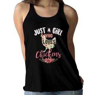Just A Girl Who Loves Chickens Women Flowy Tank | Mazezy