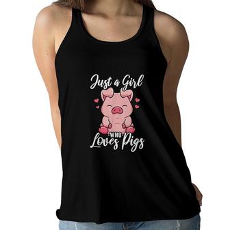 Just A Girl Who Loves Pigs Women Flowy Tank | Mazezy