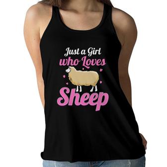 Just A Girl Who Loves Sheep Women Flowy Tank | Mazezy