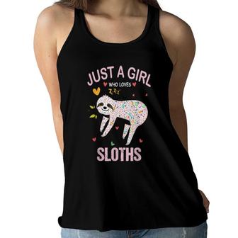 Just A Girl Who Loves Sloths For Sloths Women Flowy Tank | Mazezy UK