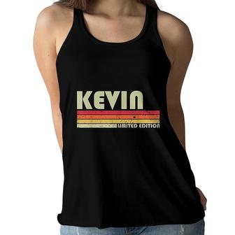Kevin Name Personalized Retro Vintage 80s 90s Birthday Women Flowy Tank - Seseable