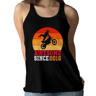 Kids 5Th Birthday Dirt Bike 5 Years Old Vintage Retro Motocross Women Flowy Tank | Mazezy