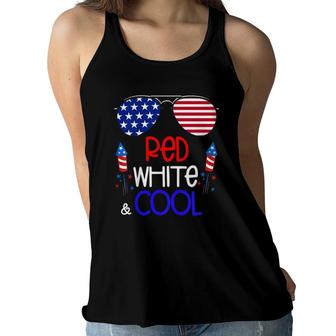 Kids Boys Kids 4Th Of July Red White And Cool Sunglasses Girls Women Flowy Tank | Mazezy