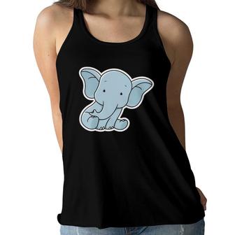 Kids Cute Elephant Baby Animals Women Flowy Tank | Mazezy
