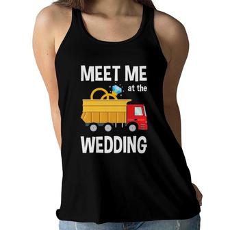 Kids Meet Me At The Wedding Ring Truck Funny Boys Women Flowy Tank | Mazezy