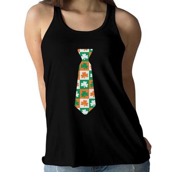 Kids Toddler Boys Clover Tie Graphic For St Patrick's Day Outfit Women Flowy Tank | Mazezy