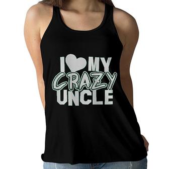 Little Boys I Love My Crazy Uncle Women Flowy Tank | Mazezy