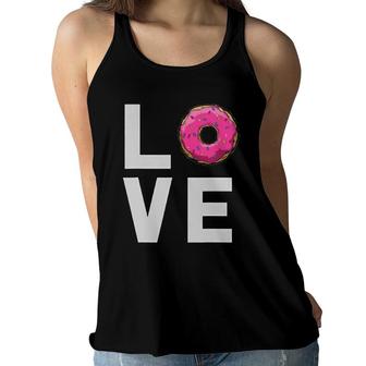 Love Pink Donut For Women,Men And Kids T Gift Women Flowy Tank | Mazezy