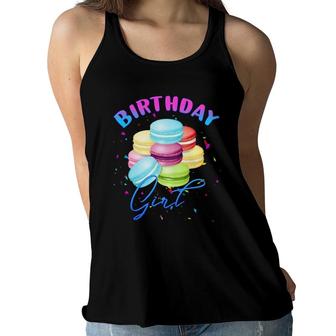 Macaroon Birthday Girl French Theme Party Outfit Women Flowy Tank | Mazezy