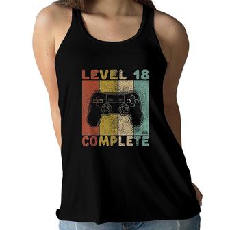 Mens Mens 18th Birthday Gamer Men Gaming Level 18 Complete Women Flowy Tank - Seseable
