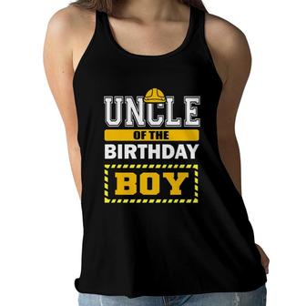 Mens Uncle Of The Birthday Boy Construction Worker Party Women Flowy Tank | Mazezy