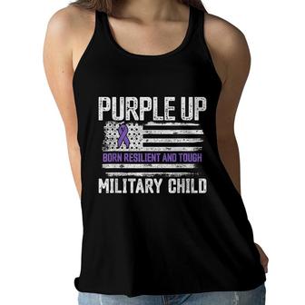 Military Child Military Kids Purple Up Military Child Women Flowy Tank - Seseable