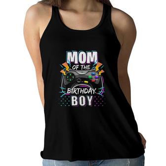 Mom Birthday Boy Matching Video Gamer Birthday Party Mothers Day Women Flowy Tank - Seseable