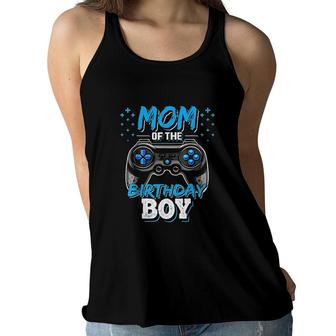 Mom Blue Boy Matching Video Gamer Birthday Party Mothers Day Women Flowy Tank - Seseable