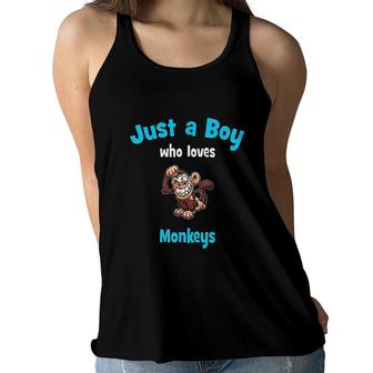 Monkey Gift For Boys Women Flowy Tank | Mazezy
