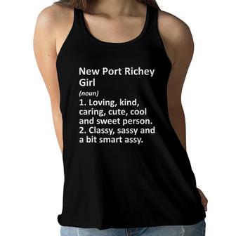 New Port Richey Girl Fl Florida Funny City Home Roots Gift Women Flowy Tank | Mazezy