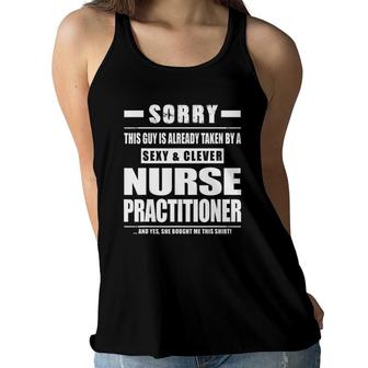 Nurse Practitioner Gift For Boyfriend Husband Fiance Women Flowy Tank | Mazezy