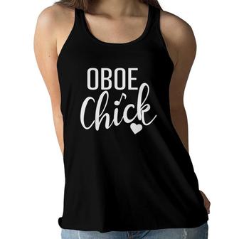 Oboe Chick Cute Gift For Women Band Orchestra Girls Women Flowy Tank | Mazezy