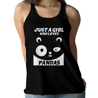 Panda Costume Just A Girl Who Loves Pandas Women Flowy Tank | Mazezy