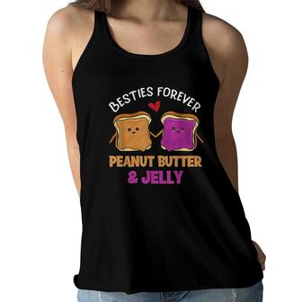 Peanut Butter Jelly Besties Forever Best Friend Girlfriend Women Flowy Tank - Seseable
