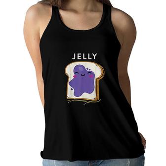 Peanut Butter Jelly Matching Couple Funny Gift Women Flowy Tank - Seseable
