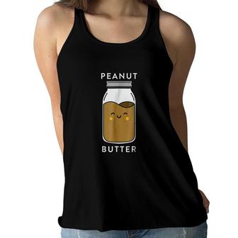Peanut Butter Jelly Matching Couple Funny Outfits Women Flowy Tank - Seseable