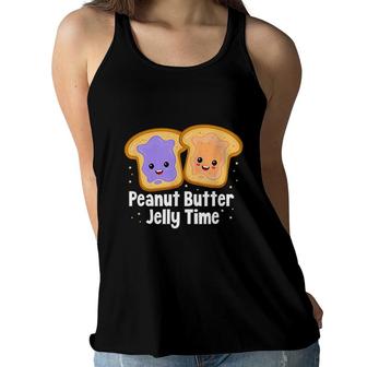 Peanut Butter Jelly Time Couple Women Flowy Tank - Seseable