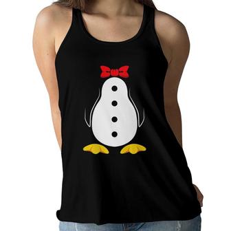 Penguin Costume Tuxedo Halloween Gift For Boys Girls Premium Women Flowy Tank | Mazezy