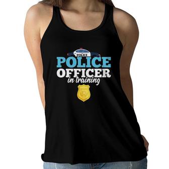 Police Officer In Training Funny Kid Cop Policeman Women Flowy Tank | Mazezy