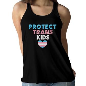 Protect Trans Kids Lgbtq Trans Ally Women Flowy Tank | Mazezy