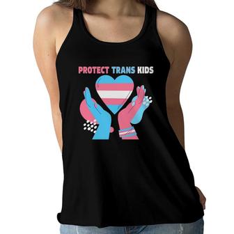 Protect Trans Kids Lgbtq Transgender Flag Protect Trans Kids Women Flowy Tank | Mazezy