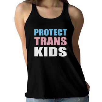 Protect Trans Kids Tee- Lgbtq Gay Transgender Rights Resist Women Flowy Tank | Mazezy