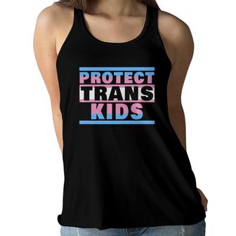 Protect Trans Kids Transgender Flag Protect Trans Kids Premium Women Flowy Tank | Mazezy